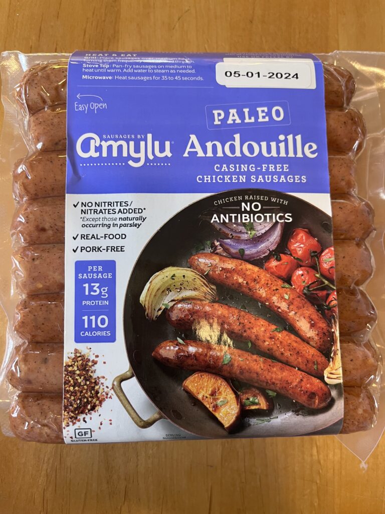 paleo andouille chicken sausage