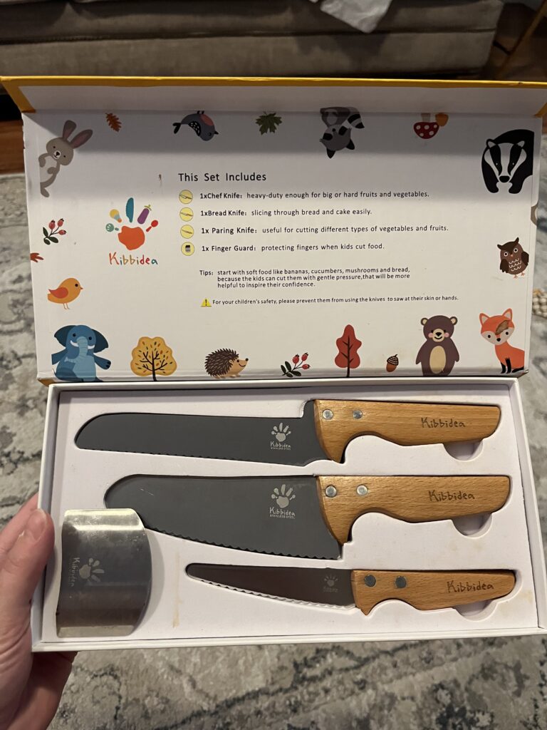 kid safe knife set from kibbidea