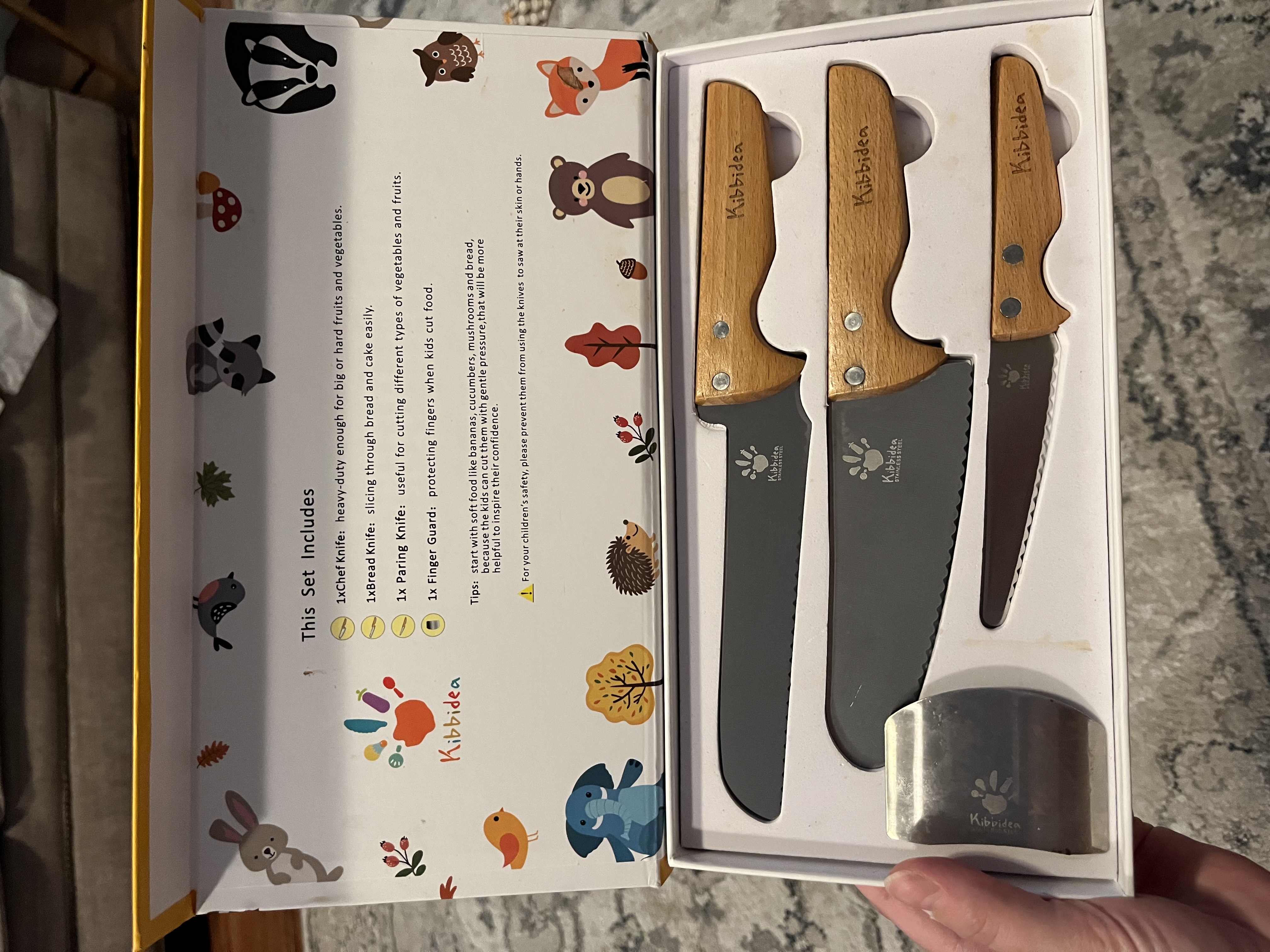 kid safe knife set from kibbidea