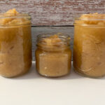 applesauce in 3 glass jars