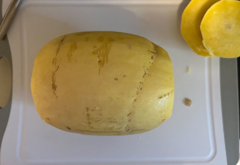 Spaghetti squash with ends cut off