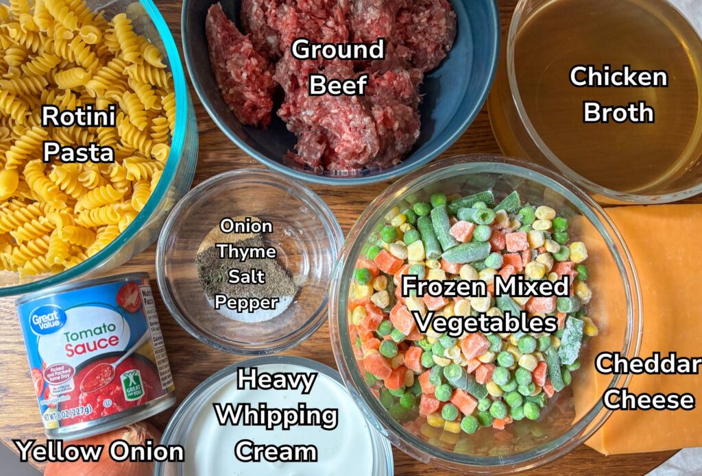 labeled ingredient shot for the soup