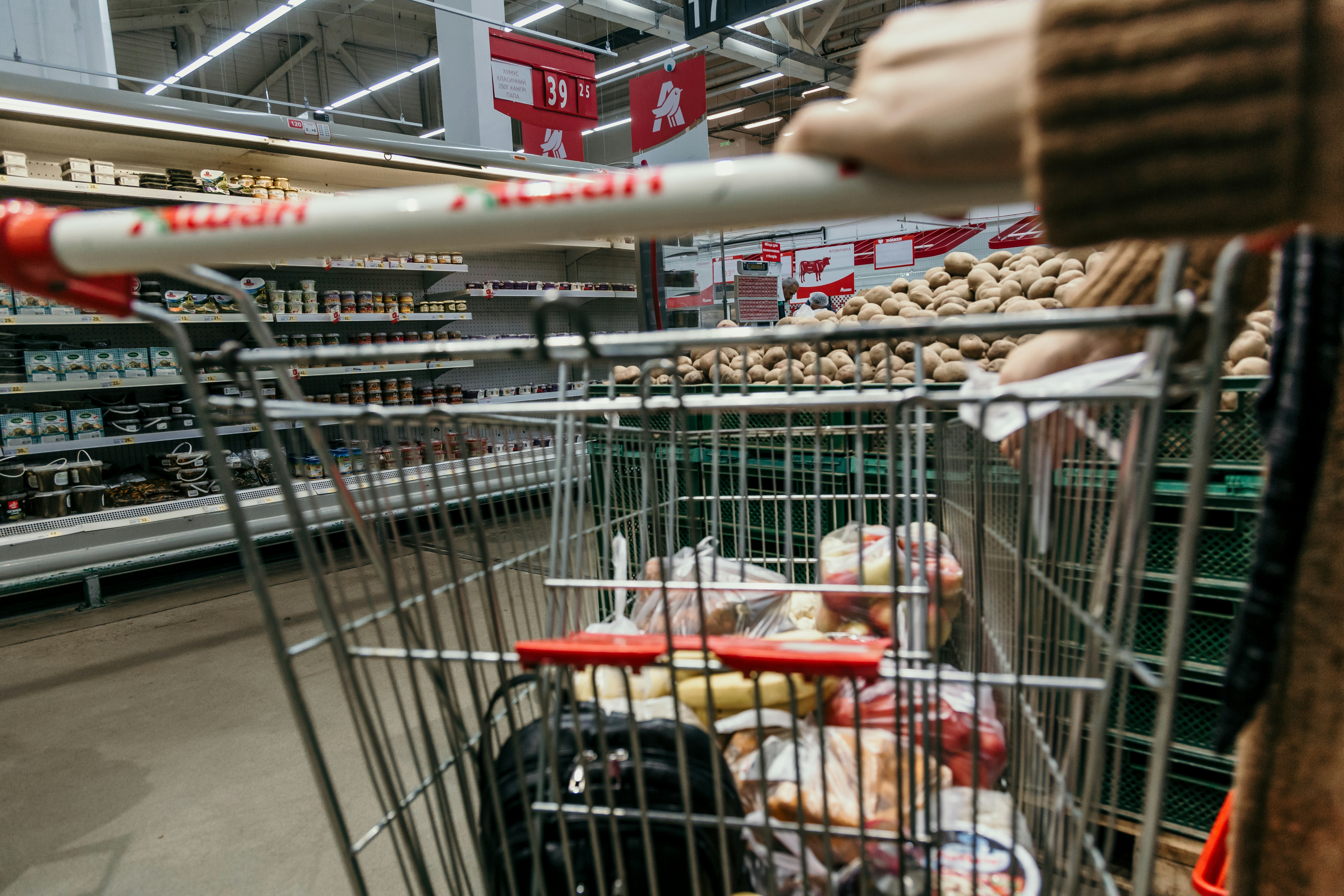 grocery shopping for ground beef