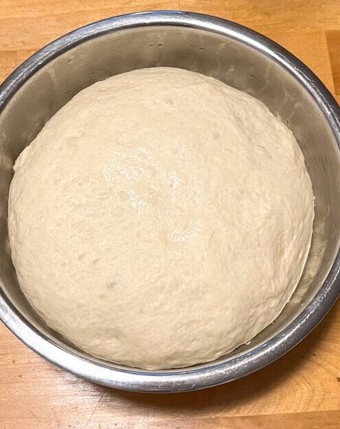 dinner roll dough after the first rise