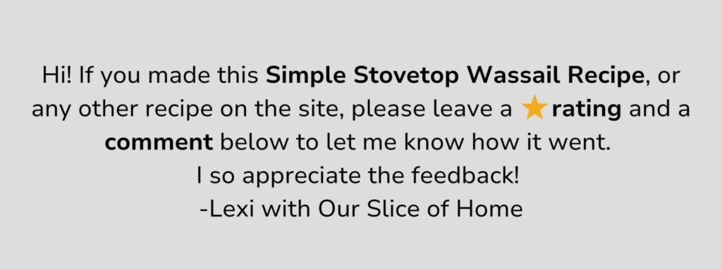 a statement asking to please leave a review if you made this recipe