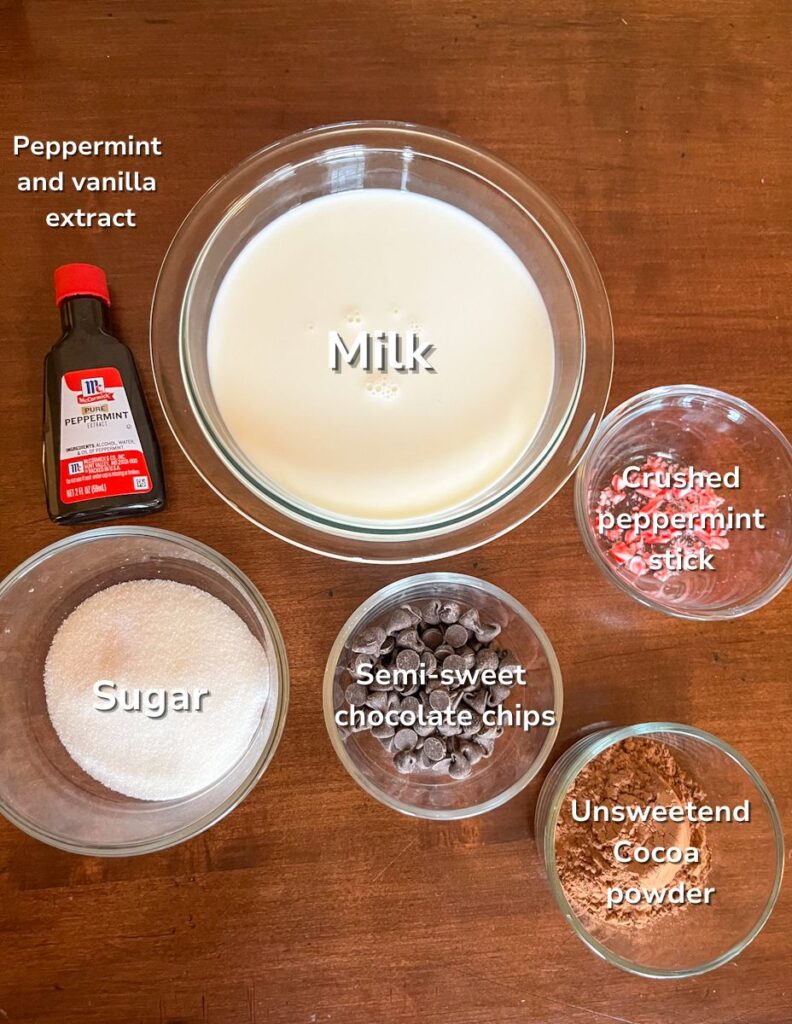 ingredients in separate bowls and labeled