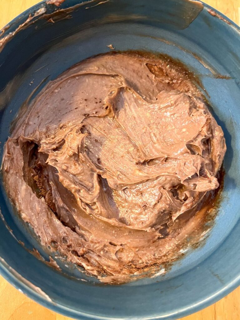 chocolate filling in a bowl