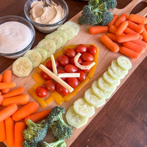 Kansas City game day vegetable platter