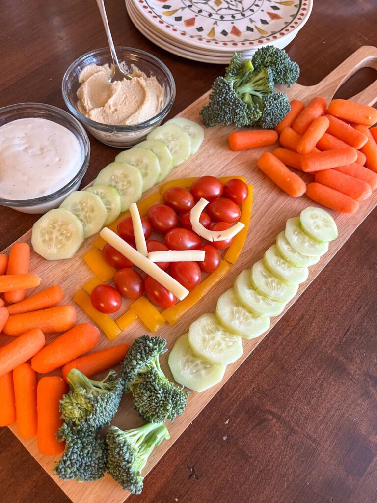 Kansas City game day vegetable platter