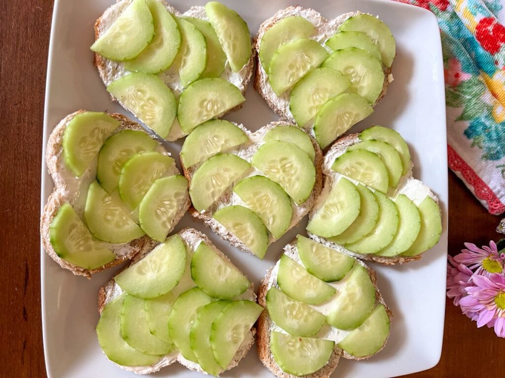 7 Valentine's Day sandwiches served on a platter