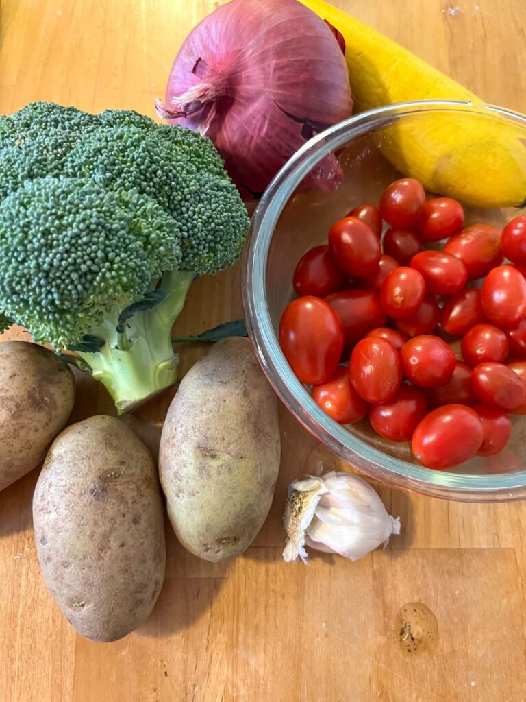 All of the ingredients laid out on a table