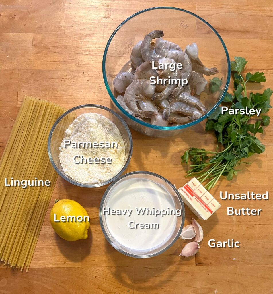 ingredients in containers laid out on a table