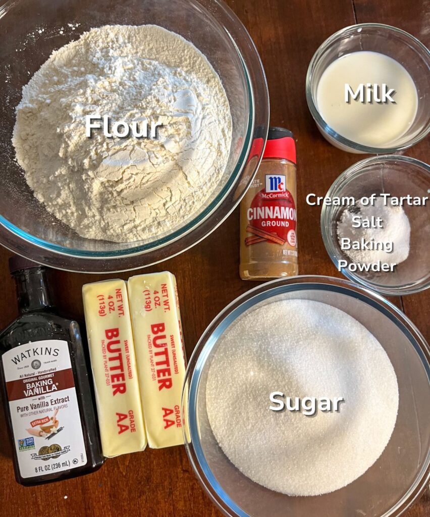 Ingredients laid out on the table and in small bowls