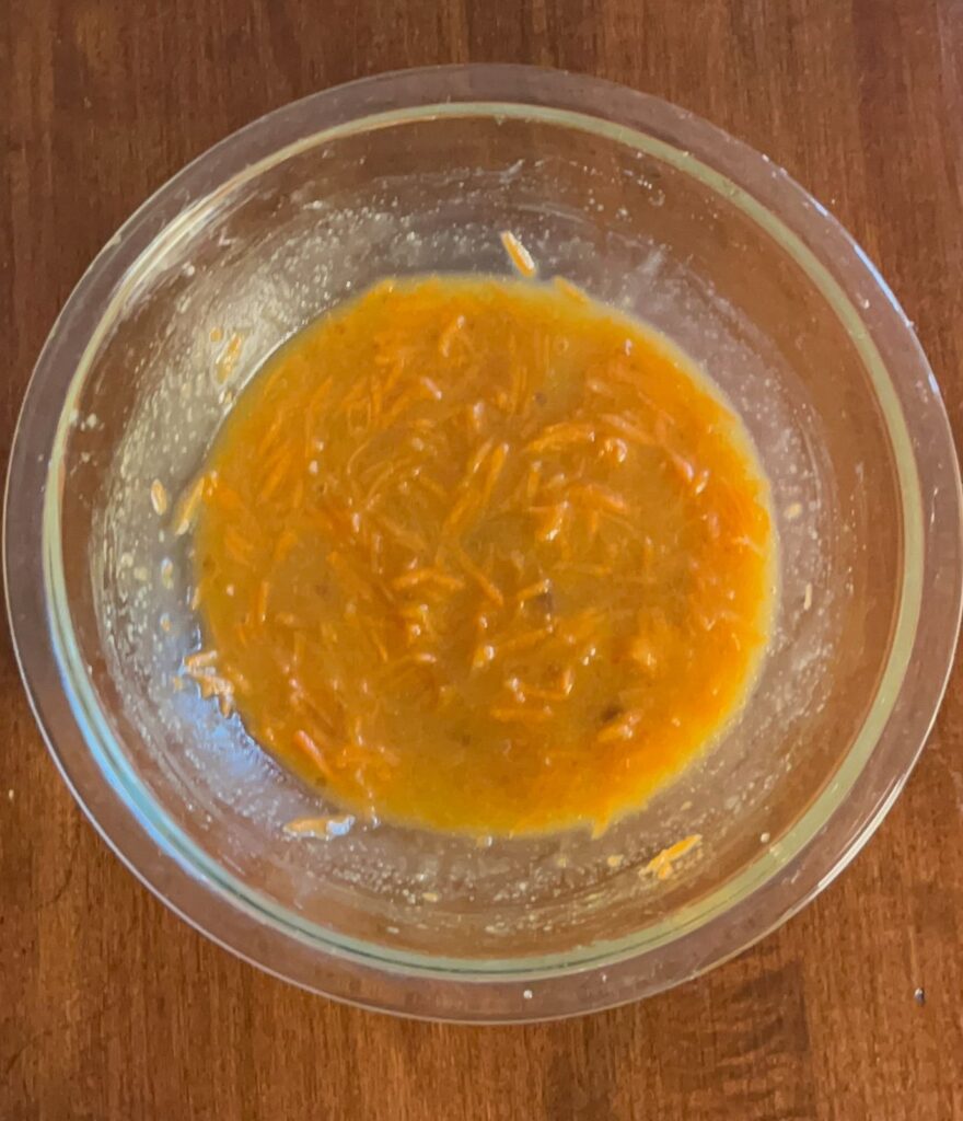 batter for eggless cupcakes before the dry flour mixture is added
