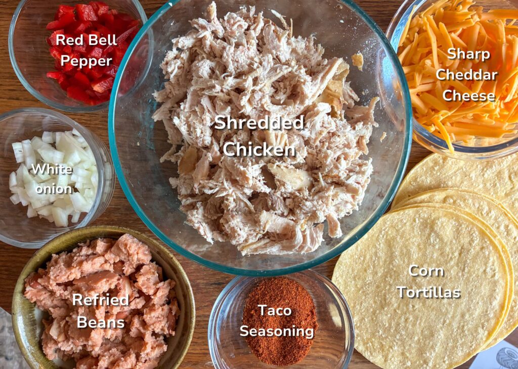 Ingredient picture for baked chicken tacos
