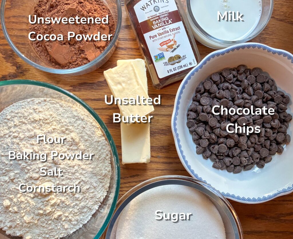 Ingredients with labels on them in individual bowls