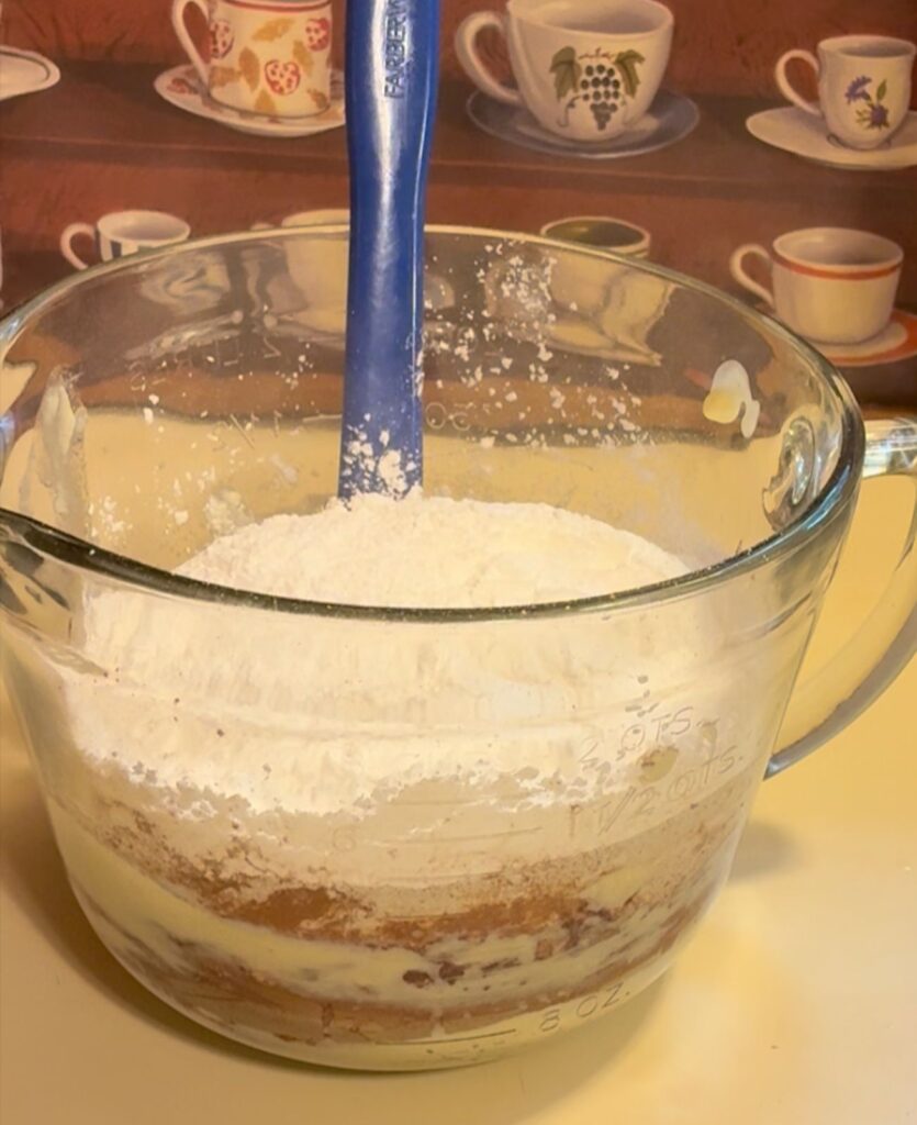 All ingredients in a large mixing bowl