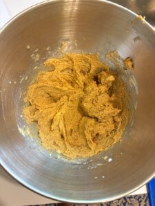 Wet ingredients mixed together in a large bowl