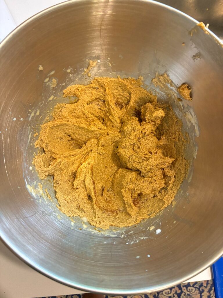 Wet ingredients mixed together in a large bowl