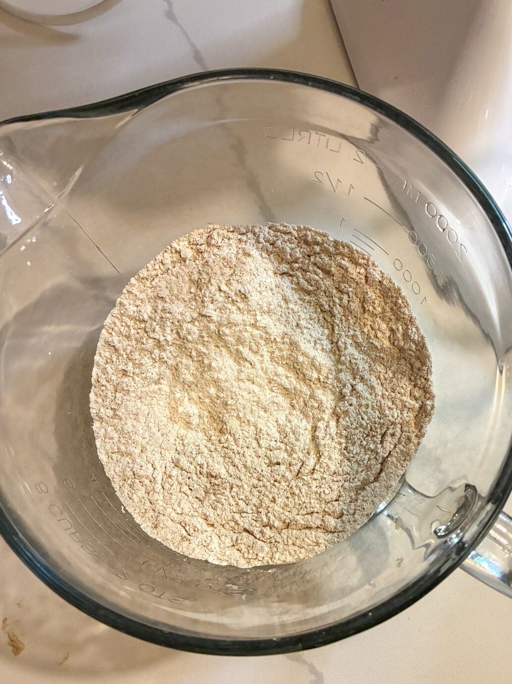 dry ingredients mixed in a large bowl