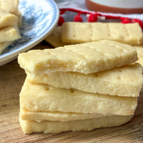 Shortbread cookies displayed