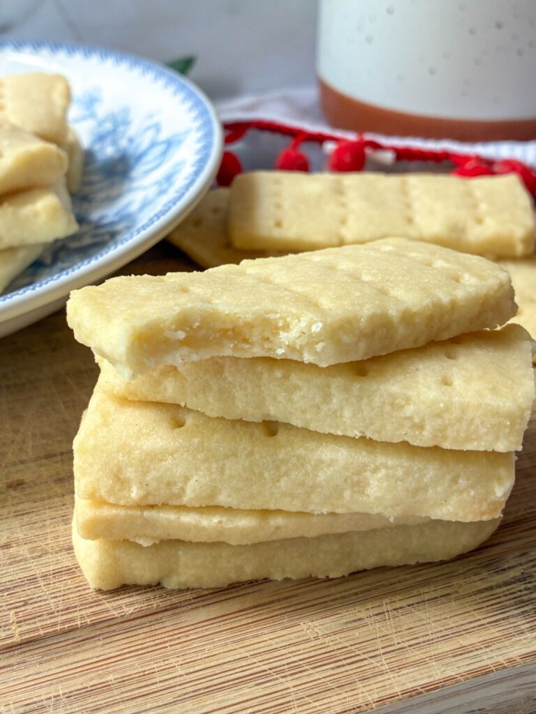 Shortbread cookies displayed